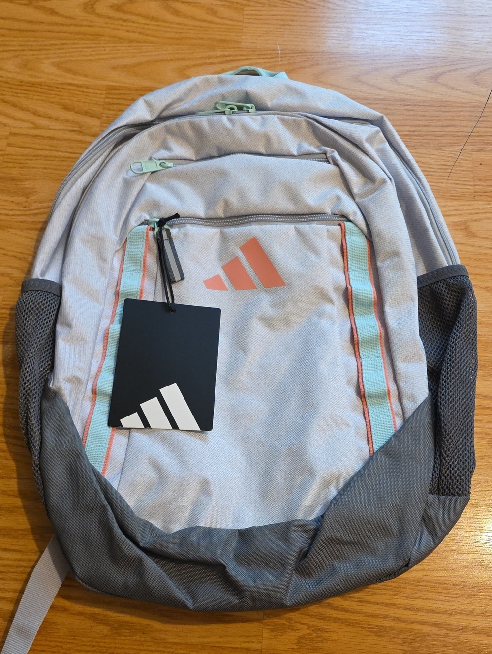 adidas Light Gray & Coral Accent Excelerator Backpack